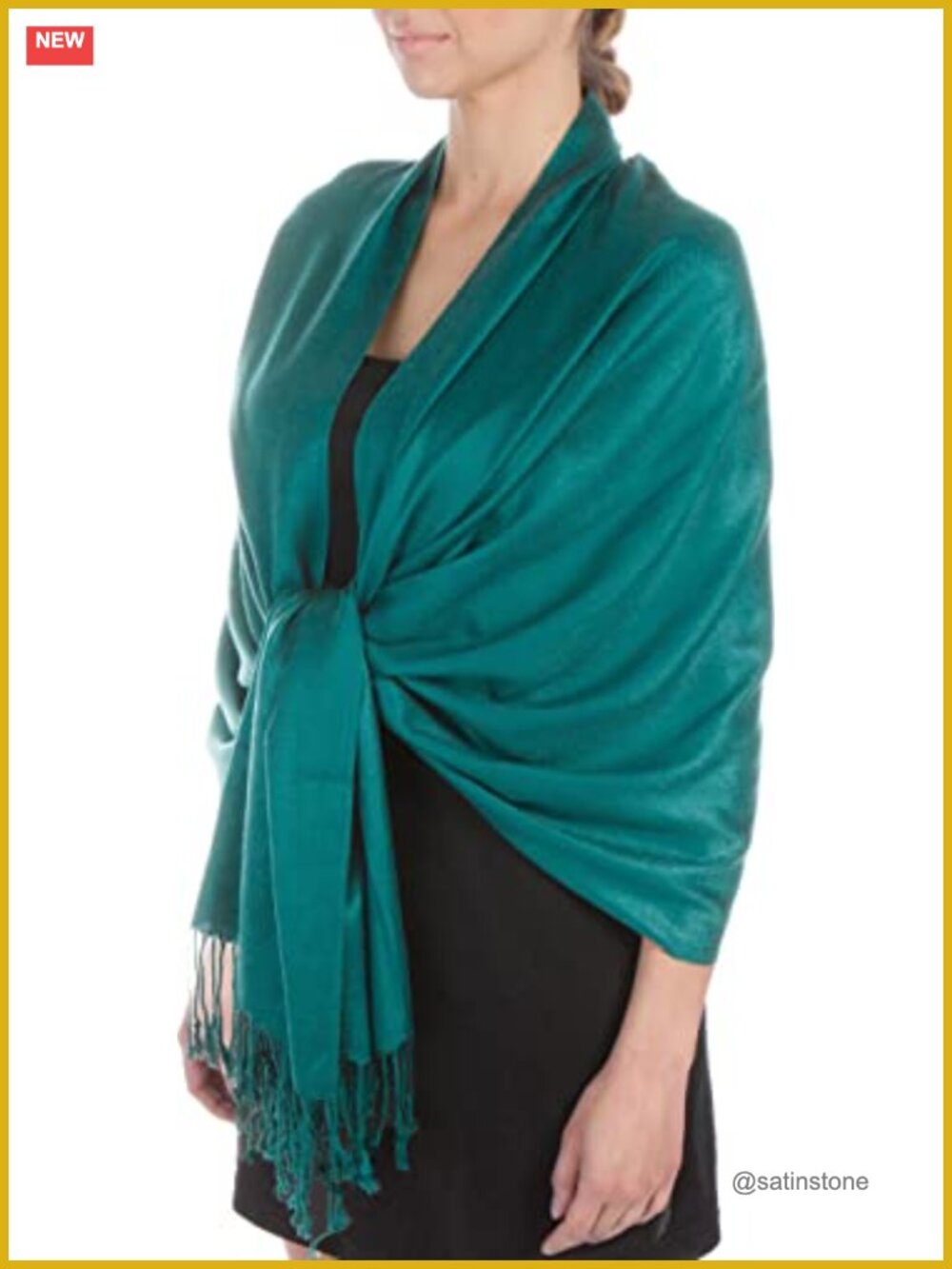 Luxury Soft Silky Pashmina Shawl Wrap Scarf in Solid Colors